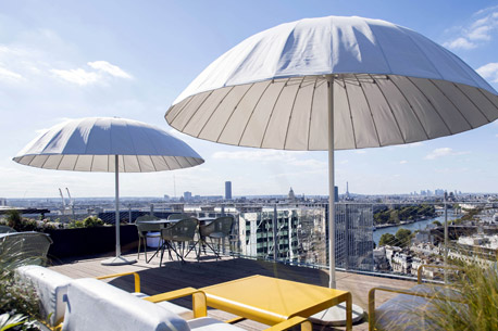 Terrasse rooftop avec vue magnifique de 360° sur Paris