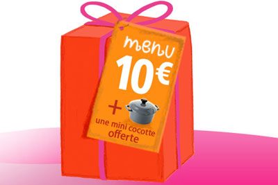 Menu spécial Fête des Mères à 10 € + mini cocotte offerte