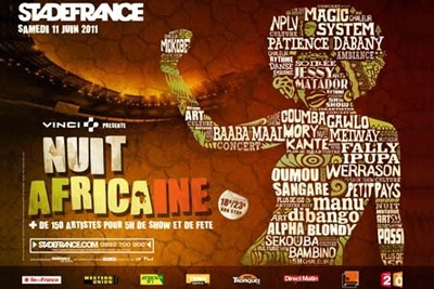 1 place de concert pour Nuit Africaine le 11 juin à 18 € au lieu de 36 € au Stade de France