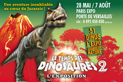 Inscrivez-vous à notre jeu pour gagner votre place pour l’exposition «Le Temps des Dinosaures 2»