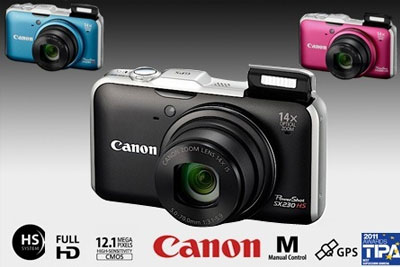 Appareil photo numérique Canon 12,1 Mpx et GPS intégré à 209 € au lieu de 340 €