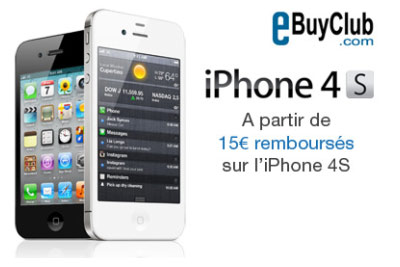Jusqu'à 25,65 € remboursés sur l'Iphone 4S