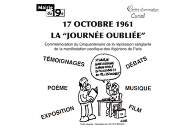 Commémoration du cinquantenaire de la répression de la manifestation pacifique des Algériens du 17 octobre 1961