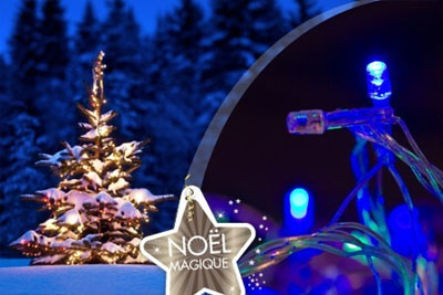 Guirlande lumineuse LED bleues ou multicolores à 10 € au lieu de 35 €