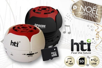 Sphère HTI lecteur MP3, Haut parleur et Kit Mains libres à 24,90 € au lieu de 49,90 €
