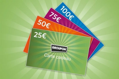 Carte cadeau d’une valeur de 20 €, 40 € ou 100 € chez Groupon