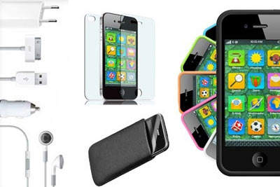 Kit d’accessoires iPhone 4 avec étui en cuir ou kit main libre à 14,99 € au lieu de 46,50 €