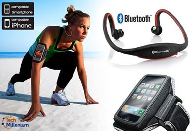 Brassard et casque Bluetooth Iphone, Ipod, et Smartphone dès 14,90 € au lieu de 31 €