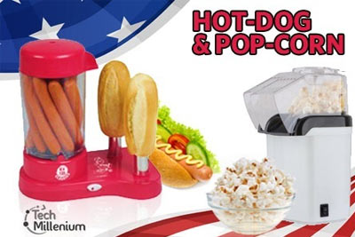 Machine à Popcorn ou à Hot-Dog Tech Millenium à 19,90 € au lieu de 49 €