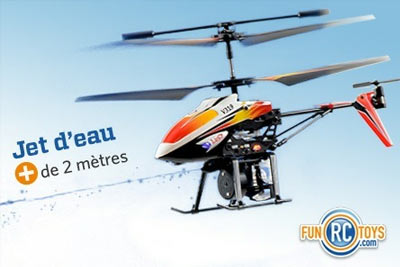 Hélicoptère télécommandé Water Shoot à jet d'eau pour 39 € au lieu de 79 €