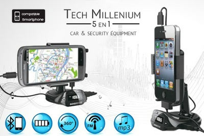 Kit mains-libres Bluetooth multifonctions 5 en 1 Tech Millenium à 29,90 €