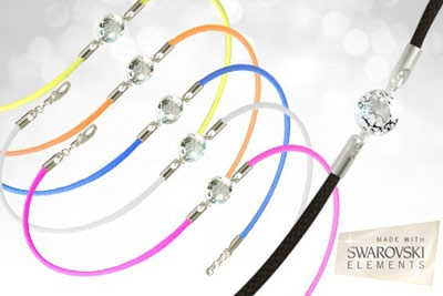 Bracelet lien Happiness orné d'un cristal Swarovski Elements à 9,90 € au lieu de 39 €