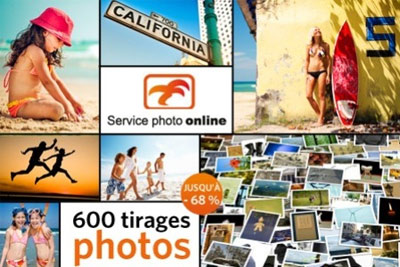 Tirage de 200 photos sur service photo online.fr à 9,99 € au lieu de 30 €