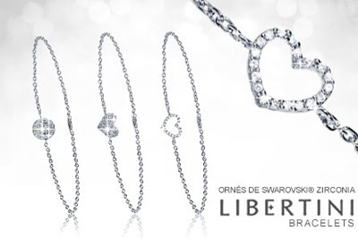 Bracelet chaîne Libertini en argent orné de cristaux Swaroskvi  à 19,90 € au lieu de 69 €