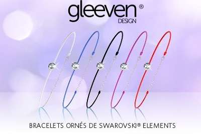 Bracelet Gleeven orné d'un cristal Swarovski à 12,90 € au lieu de 49 € 