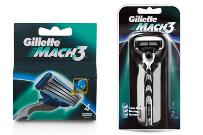 1 pack de lames Gillette Mach 3 + le rasoir à 19,99 € 