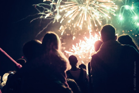 Spectacle gratuit pyrotechnique et aquatique