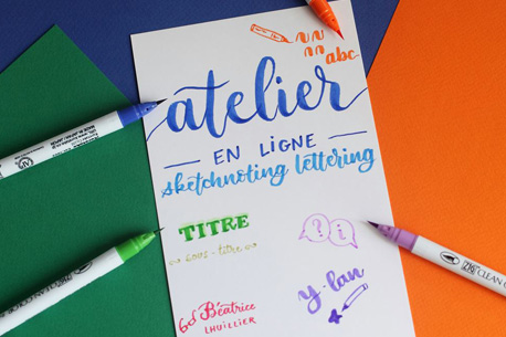 Atelier gratuit de Lettering créatif en ligne avec l’artiste Y-Lan (résa)