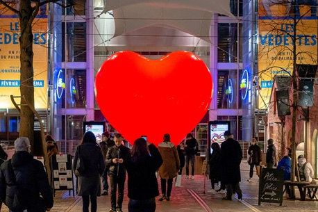 Cœur XXL à Bercy Village pour la Saint Valentin 2022 