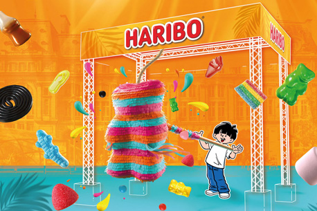 Piñata géante gratuite de Haribo avec bonbons offerts et photobooth