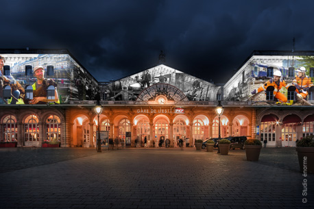 Spectacle gratuit son et lumière sur la Gare de l'Est