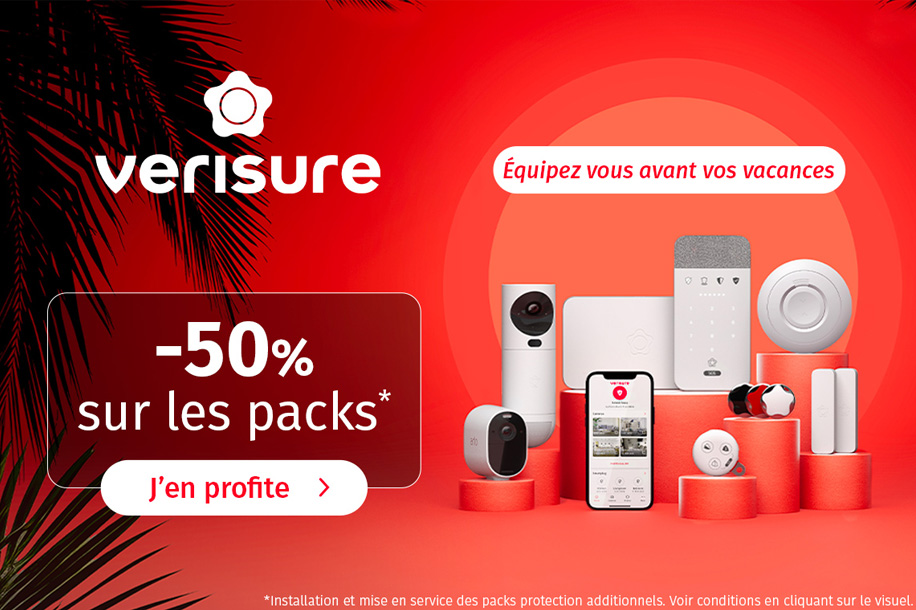Avant de partir en vacances, pensez sécurité :  50% sur Verisure jusqu’au 3 août 2025