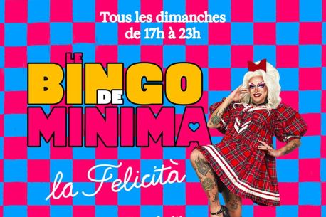 Dimanche bingo paillettes drag Minima Geste La Felicita 1