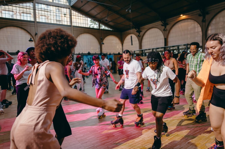 roller dance party carreau temple martine patine 1