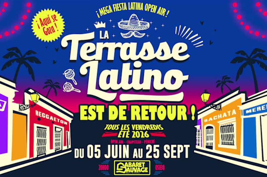La Terrasse Latino 2026 : la plus grosse soirée latino (gratuite avant 22h) chaque vendredi !
