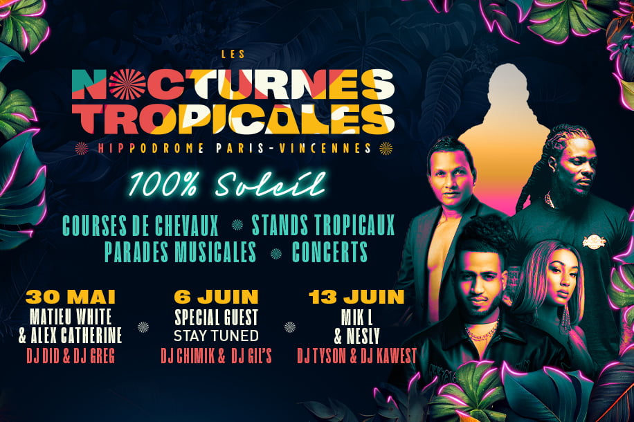 Nocturnes Tropicales : 3 vendredis de fête entre musique live, saveurs exotiques et courses hippiques !