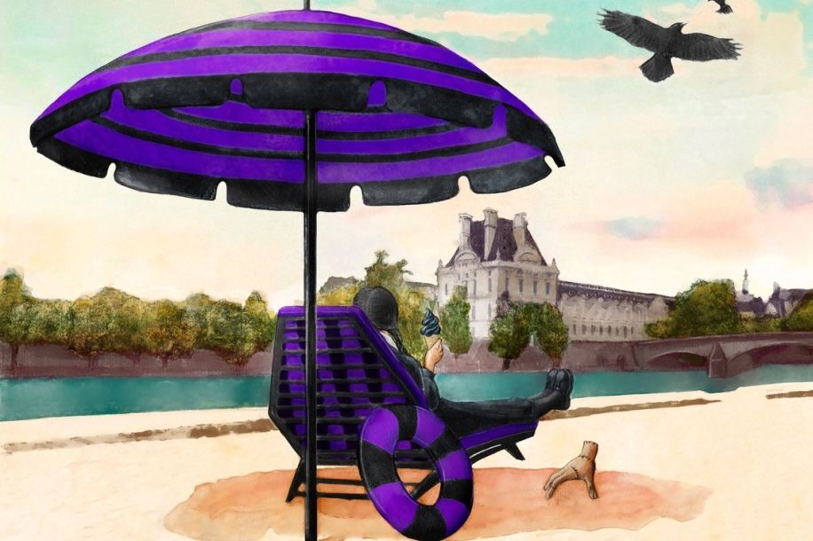 paris plage version dark mercredi addams