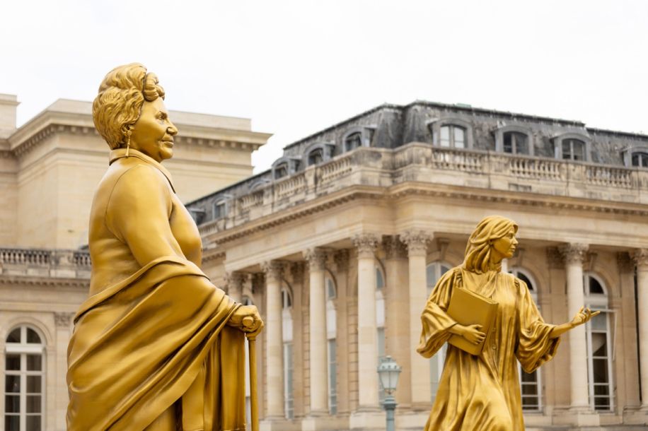 Inauguration des 10 statues des grandes femmes des JO de Paris dans le 18e