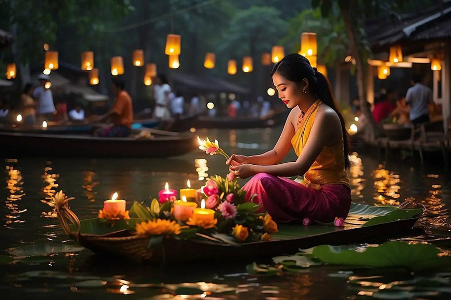 festival lanternes flottantes