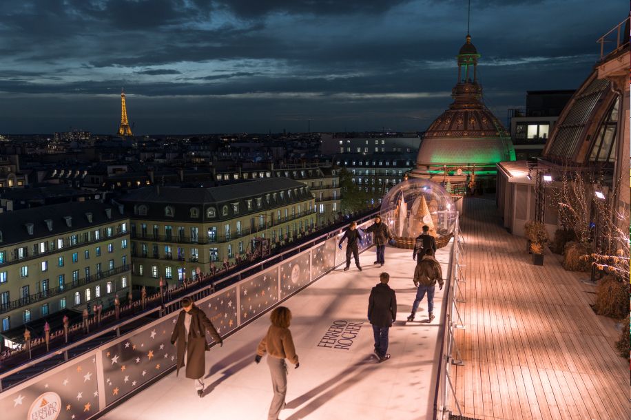patinoire ferrero rocher printemps haussmann 1