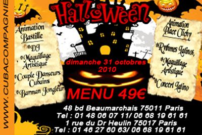 Dîner Halloween avec animations : magicien, maquillage artistique, dj, cadeaux, etc.