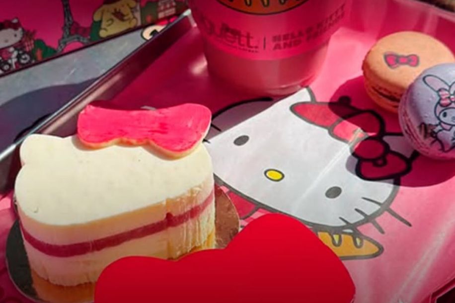 Macarons, cheesecakes et Pink Latte : Hello Kitty débarque dans la boulangerie Baguett