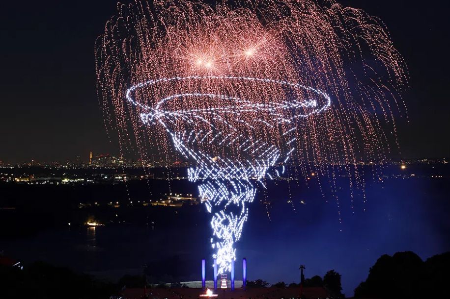 spectacle drones feu artifice cergy gratuit juin 2026