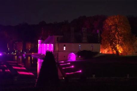 illuminations nocturnes au domaine de villarceaux deux heures de projections video gr