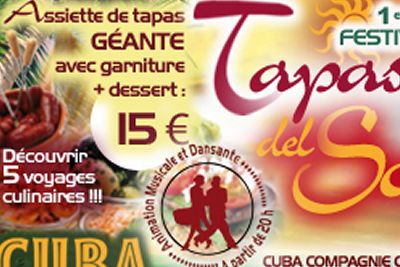 Spectacle de danse du monde  + assiette géante de tapas  + dessert  pour 15 € ! 