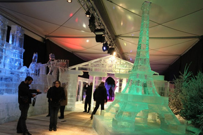 Exposition de sculptures de glace 