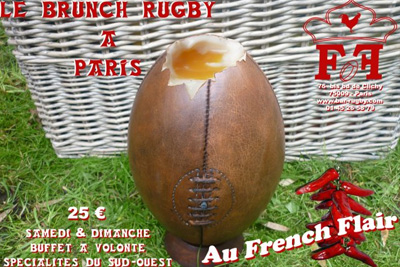 Brunch rugby / sud ouest à volonté à 25 €