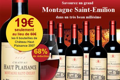 19 € seulement les 6 bouteilles de Lussac Saint Emilion