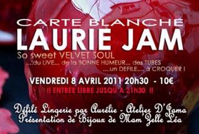 Concert gratuit de Laurie Jam +  expo de  bijoux