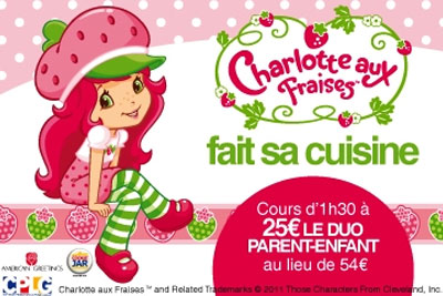 Cours de cuisine Charlotte aux Fraises parents enfants à 25 € pour 2