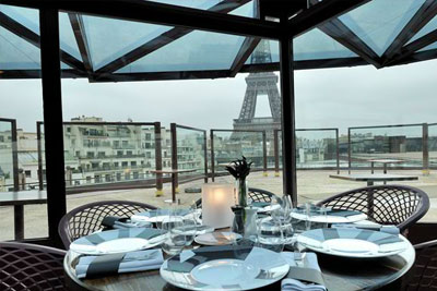 Cuisine créative avec vue sur la Tour Eiffel
