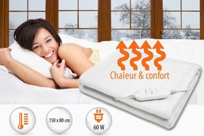 Surmatelas chauffant à température réglable pour 29,95 € au lieu de 59,90 €