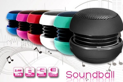 Mini-enceinte nomade Sound Ball à 9,90 € au lieu de 39 €