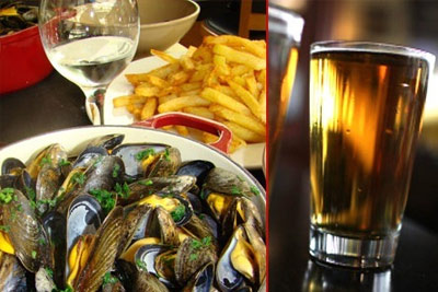 Moules A VOLONTE + frites + bières ou vin blanc pour 2 à 25 € au lieu de 58 €