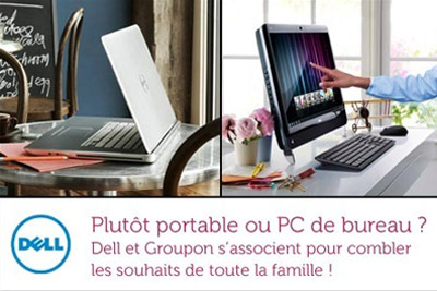 Ordinateur de bureau Dell Inspiron 1To, 23’’ à 639 €, ou un ordinateur portable Dell XPS 500Go, 15’’ à 799 €