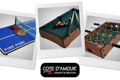 Mini ping pong, mini baby foot, mini billard ou le lot complet dès 12,90 €